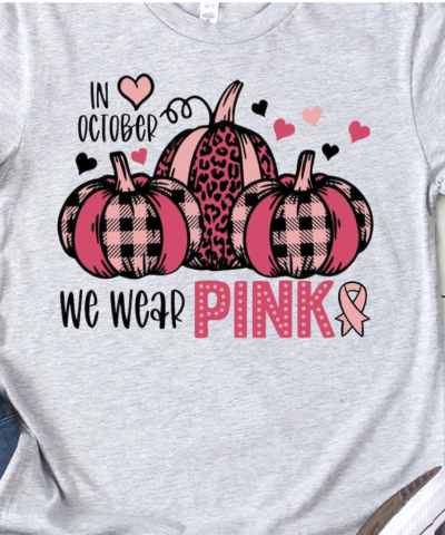 In October We Wear Pink-Onesie/Bib Set