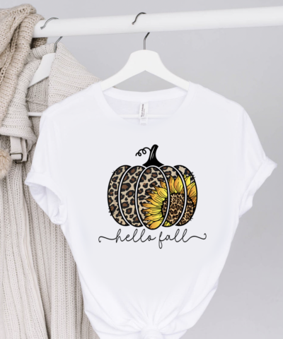 Hello Fall Sunflower Pumpkin