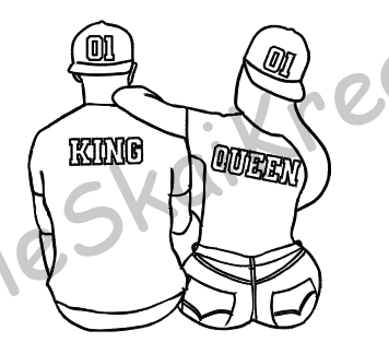 Paint and Sip King/Queen Canvas Set